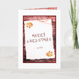 Rustik gammal Papper God jul-skript Helgkort