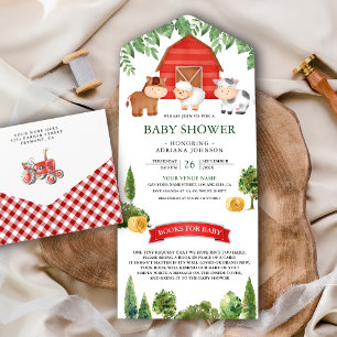 Rustik gård charmiga lantdjur baby shower