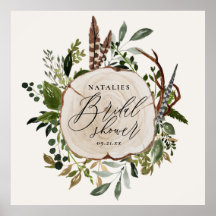 Rustik gårdsbröllops-skylt med botaniska motiv