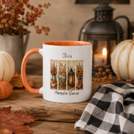 Rustik gårdshus höst Pumpa Säsong Fall Kaffe Mugg