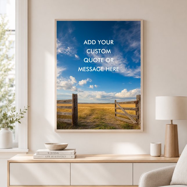 Rustik Gårdsport - Skapa Din Egen Citat Poster (Custom Rustic Farm Gate - Create Your Own Quate Poster)