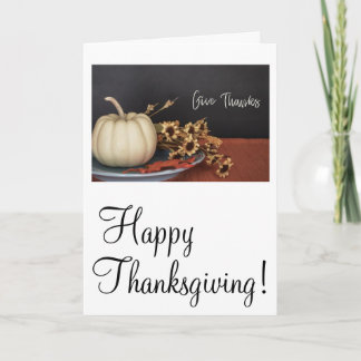 Rustik Ge tack Happy thanksgiving Helgdag Helgkort
