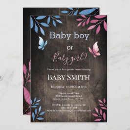 Rustik gender visar blommigt för vattenfärg inbjudningar