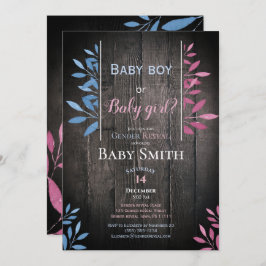 Rustik gender visar blommigt för vattenfärg inbjudningar