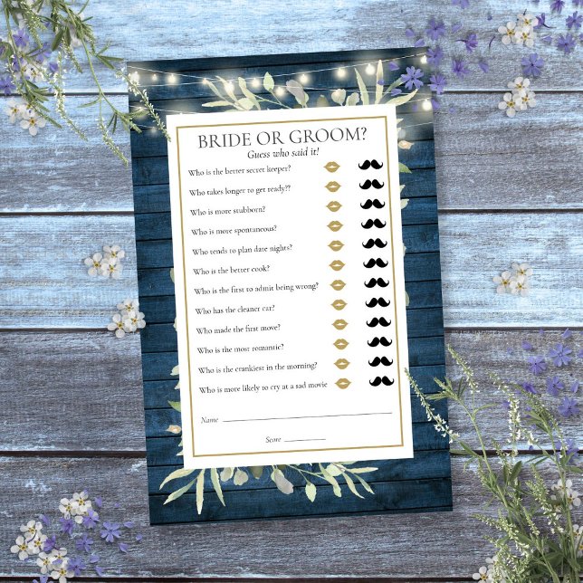 Rustik Gissa Vem Grönska Bröllopsduschspel (Rustic Guess Who Greenery Bridal Shower Game
)