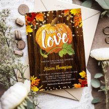 Rustik Glitter Pumpa Fall in Love Bröllopsdusch
