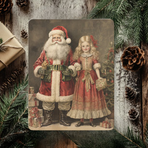 Rustik God Jul Med Tomte Julkort