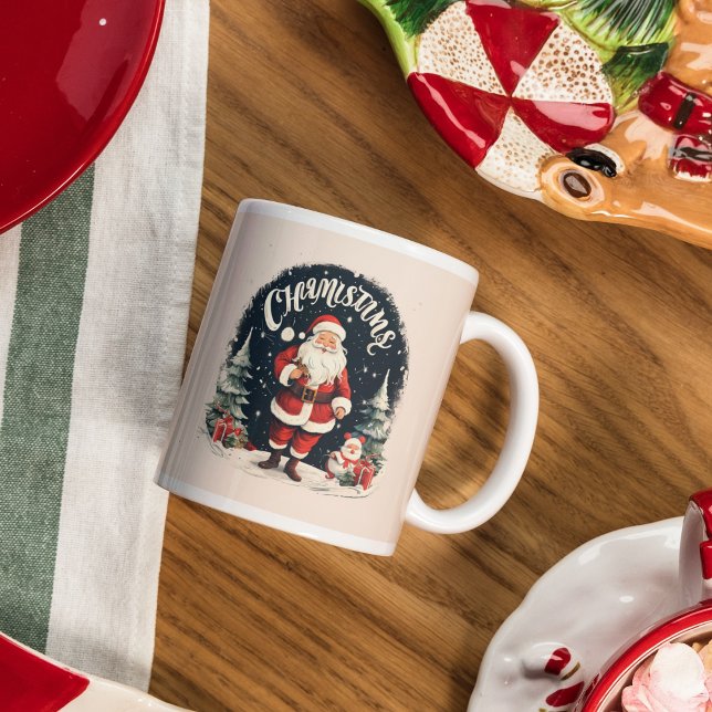 Rustik God Jul & Tomte orsaken Kaffemugg (Skapare uppladdad)