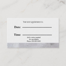 Rustik Grå Minimalistisk Professionell Tidsbeställning Kort