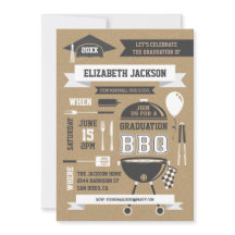 Rustik Gradering BBQ-inbjudan