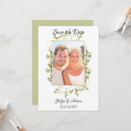 Rustik gren grönska bröllopsinbjudan inbjudningar