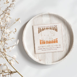 Rustik grisgrill inbjudningar