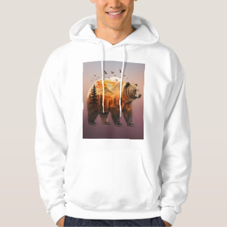 Rustik Grizzlybjörn Hoodie