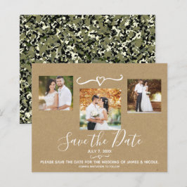 Rustik grön kamouflagekraft fotobesparing spara da