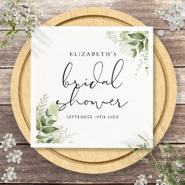 Rustik grönska Elegant Bröllopsduschmanus Pappersservett