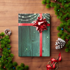 Rustik Grönt Fairy Ljus Gnistra jul jul Presentpapper