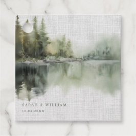 Rustik grönt, favoritMärkre för skogssbröllop Gåvor Etiketter