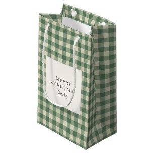 Rustik Grönt Gingham Modern jul
