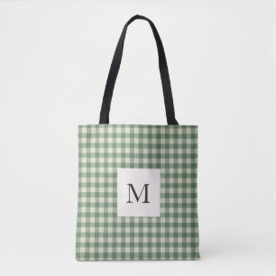 Rustik Grönt Gingham Modern jul Tygkasse