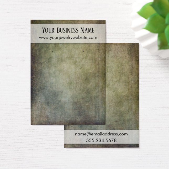 Rustik Grönt Gult Visning för uppringare av  Visitkort (Skivbord)