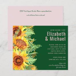 Rustik Grönt med Bröllop budget för solblommor