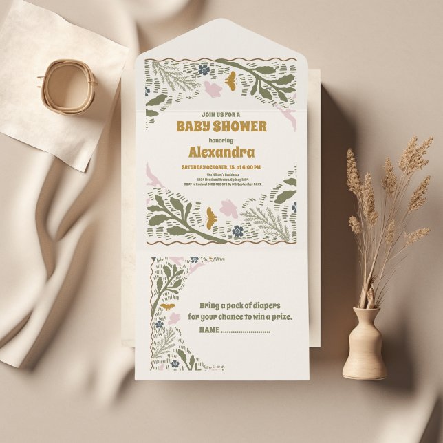 Rustik Grönt Woodland Fern Baby Shower (Skapare uppladdad)