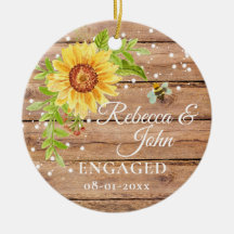 Rustik Gul Solros Keramisk Prydnad Ornament