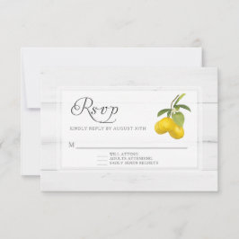 Rustik gul vit blomma citronträ OSA kort