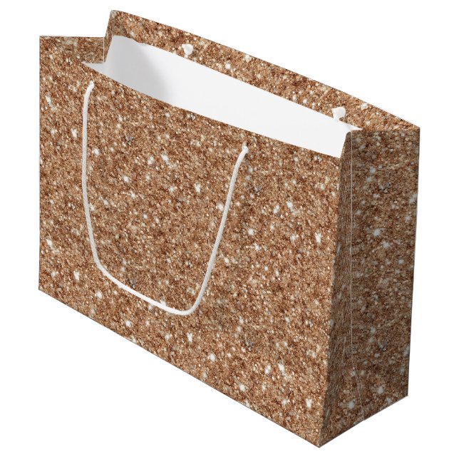 Rustik Guld Glitter Födelsedag (Framsidan Vinklad)