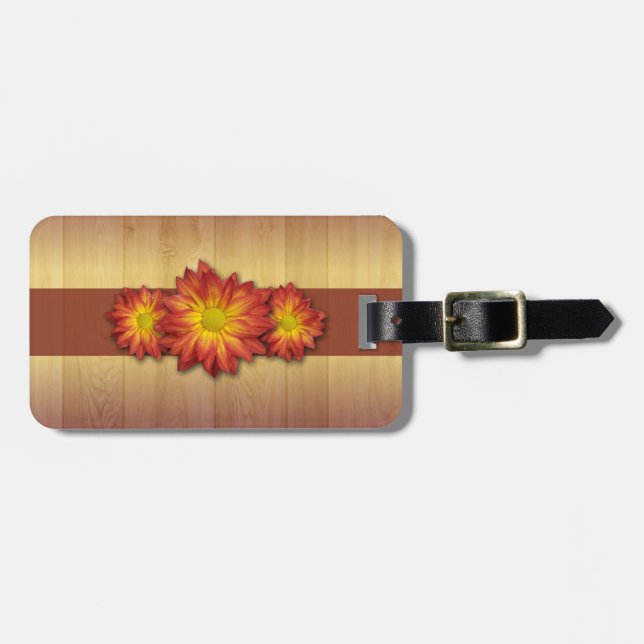 Rustik gult orange  Solrosbagagetapp Bagagebricka (Horisontell Framsida)
