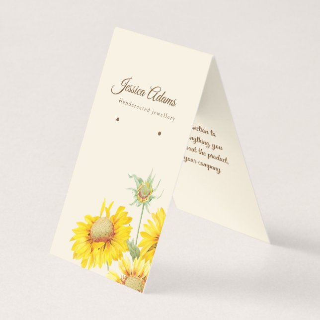 Rustik Gult Solrosfärgsfärggradient Visning Kort (Framsida)