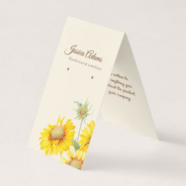 Rustik Gult Solrosfärgsfärggradient Visning Kort