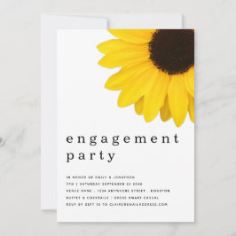 Rustik Gult SolrossolrosFörlovningsfest Inbjudningar