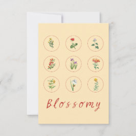 Rustik Gult Vintage Daffodils Blommar Collage Tack Kort