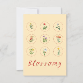 Rustik Gult Vintage Daffodils Blommar Collage Tack Kort