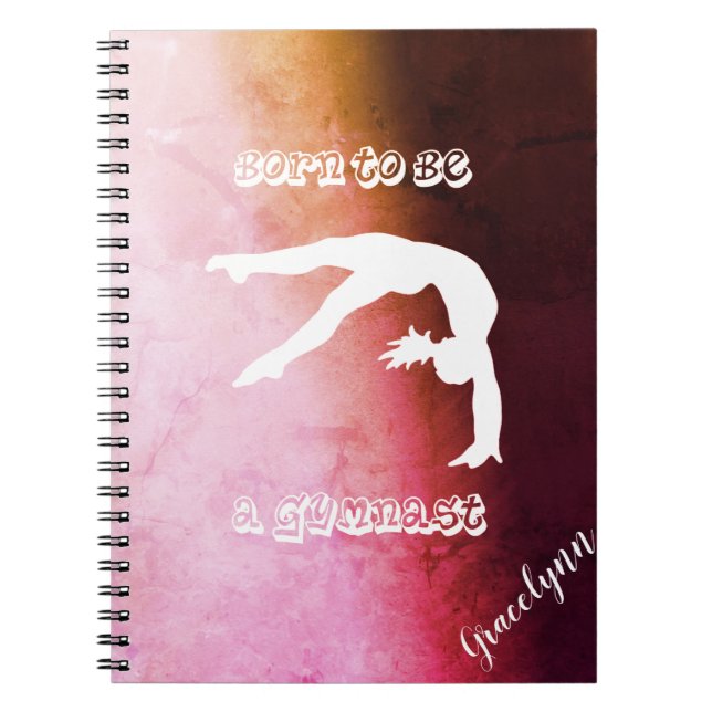Rustik Gymnastics Spiral fotopatbok Anteckningsbok (Framsidan)