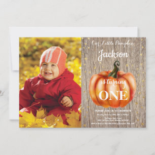 Rustik Halloween-födelsedagsinbjudan Guld Inbjudningar