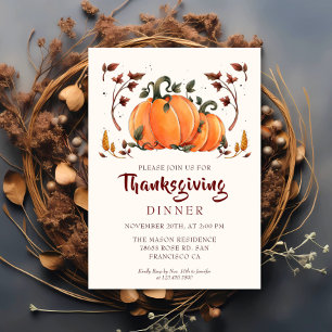 Rustik Halloween- och Thanksgiving-inbjudan för mi Inbjudningar