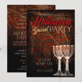 Rustik Halloween Vintage Charm Festinladan Inbjudningar