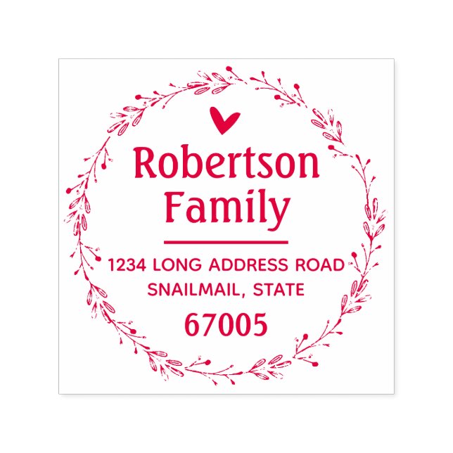 Rustik Hand plockade Utandning och Returadress av  Självfärgande Stämpel (Design)