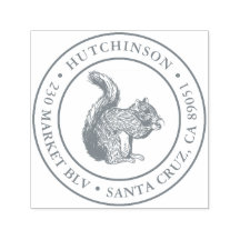 Rustik handdragen Returadress för ekorrerundan