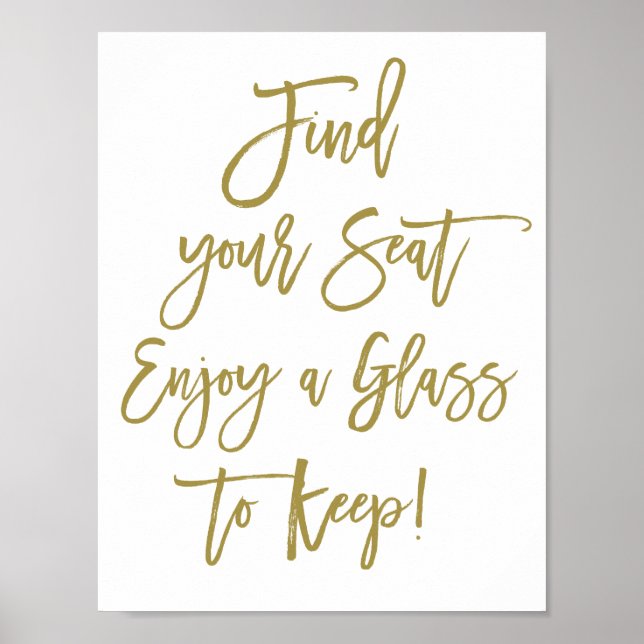 Rustik handstilsbokstavs-sköld för att hitta din p poster (Framsidan)