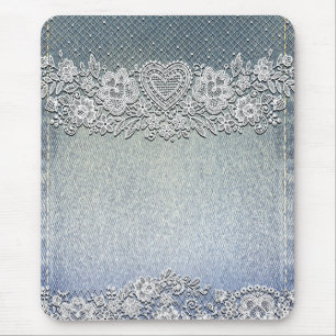 Rustik Hantverk & Vitt Spetsigt Lacy Farmhouse Chi Musmatta