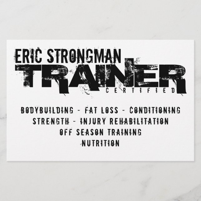 Rustik, hård kärna, vit och svart flygare flygblad (Framsidan)