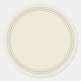 Rustik Hemlagad Enkel Antikvitetsvit Skriv På Runt Klistermärke