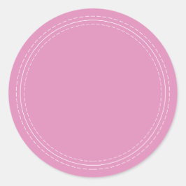 Rustik Hemlagad Enkel Fuchsia Rosa Skriv På Runt Klistermärke