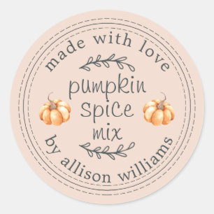Rustik Hemlagad Pumpkin Spice Mix Persikoräppling Runt Klistermärke