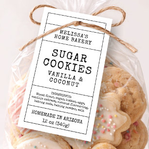 Rustik hemmabagare stuga etikett produkt hängande  visitkort