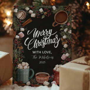 Rustik Hett Chocolate-jul Julkort