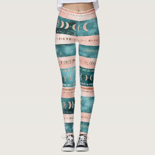 Rustik himmelsstrip Moon Sun Earthy Leggings